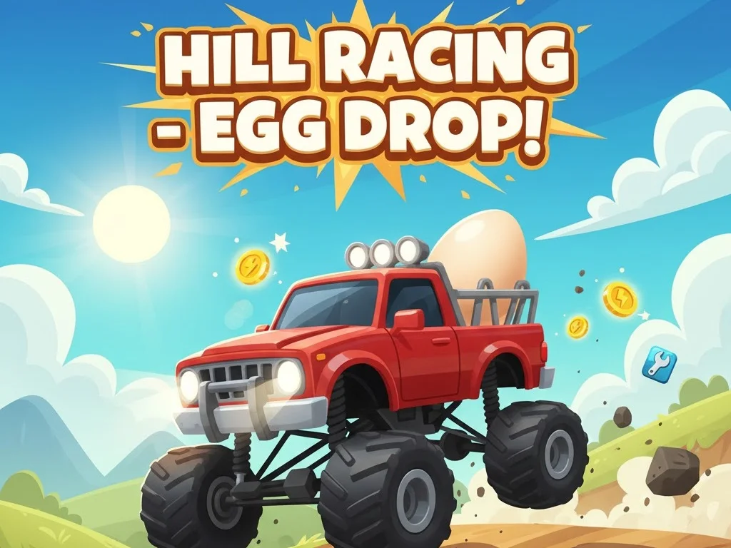 Hill Racing: Egg Drop - Drive Carefully Online for Free